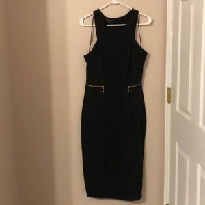 Black Bodycon Midi Dress